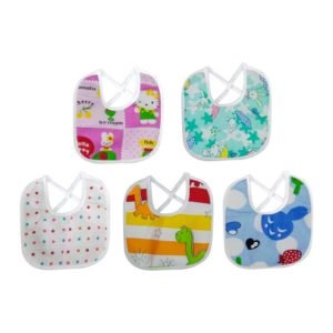 Set of 5 Cotton Assorted Printed Bibs Cloth from Love Baby – 1005 M Combo P2