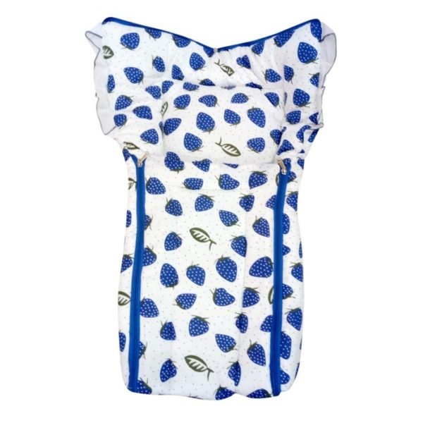 Smiley pop up Face Print Pure Cotton Sleeping Bag For 0-36 Month Baby White Navy 1 Pc by Love Baby 2