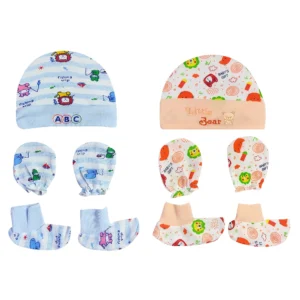 Love Baby cotton baby mittens set and Booties Set – 520 M Combo P14