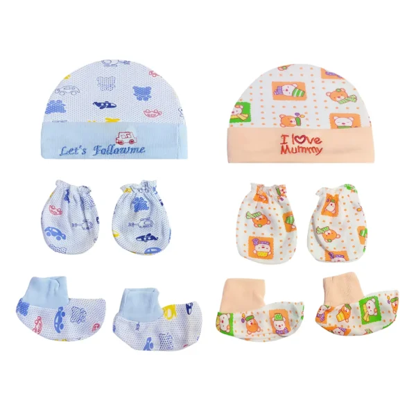 Love Baby Knitted baby hat and booties gloves Set – 520 M Combo P8