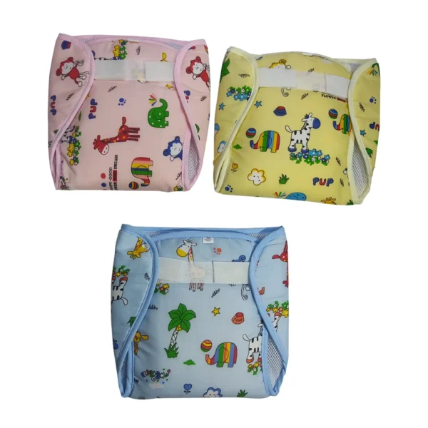 Set of 3 Cartoon Net Diaper by Love Baby – 537 S Combo P6