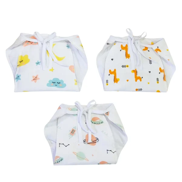 Love Baby muslin fabric cloth nappy Set of 3 Multicolor – 673 S Combo P23