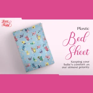 Imported Soft Bed Sheet Plastic from Love Baby – 713 C Blue P9