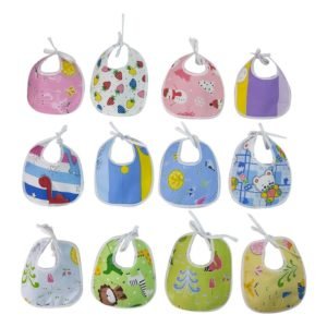 Cotton Bib for baby kids and infant Set of 12 Multicolors