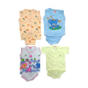 Daily Wear Classic Assorted 4 T-Shirt With 4 Bottom Set