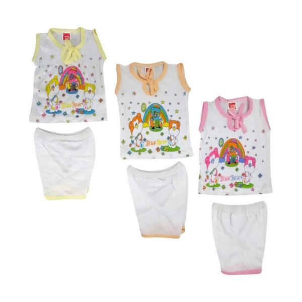 Basisc 3 Cotton Hosiery Shirt With 3 Pant Set – BC10 2