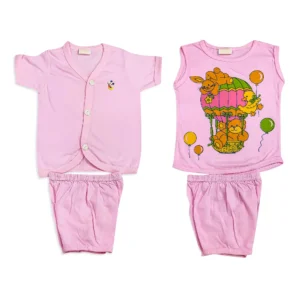 Trendy 2 Cotton Hosiery Shirt With 2 Pant Set – BC24