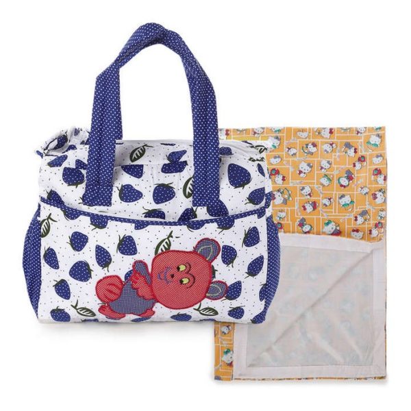 Adore Cherry Diaper Cloth Nappy Bag with Mat – DBB14 Navy P3