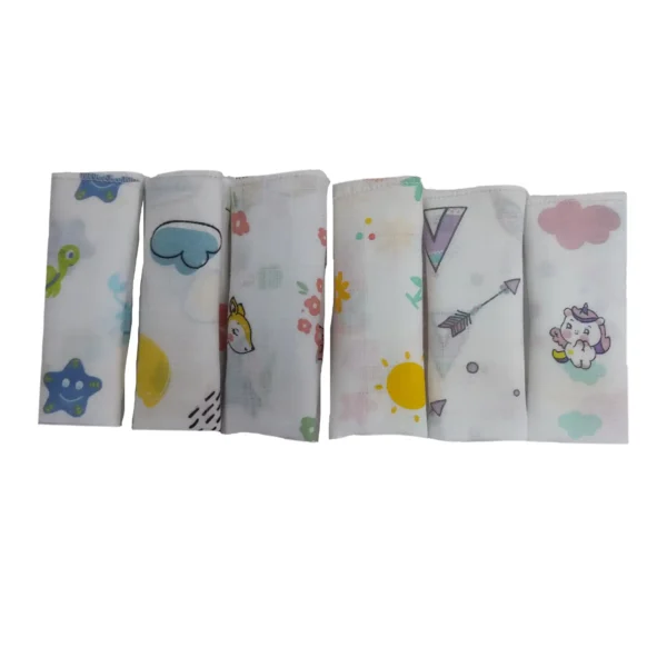 Love Baby thick abstract printed ultra soft double layer muslin washcloth set – WCS42 Combo P4