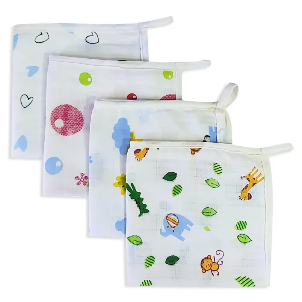 Love Baby washcloth soft double layer muslin cotton set of 4