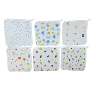 Love Baby 2 layer muslin cotton extra soft quick absorbing washcloth reusable face towels printed napkin set for babies infants kids – WCM62 Combo P1